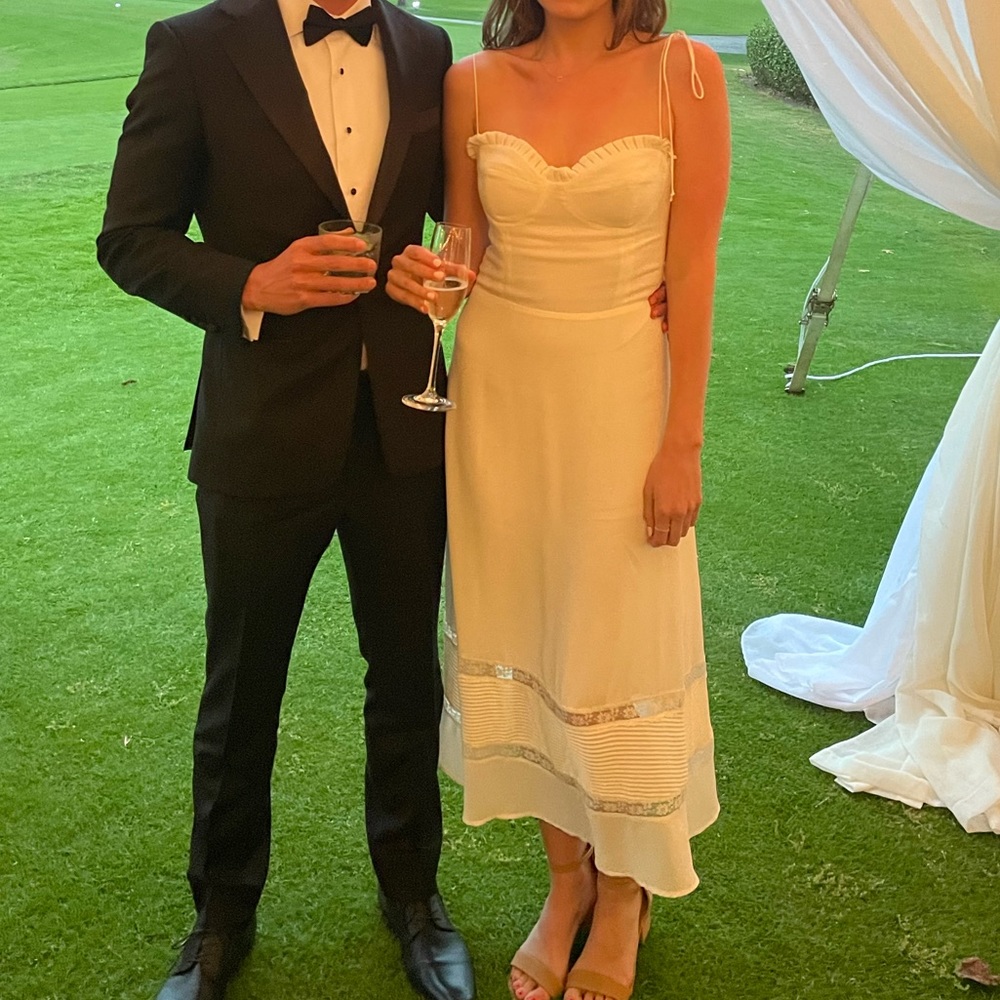 Reformation Ronan dress in ivory